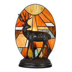 Deer in the evening sun Table Lamp Art Deco, Holland