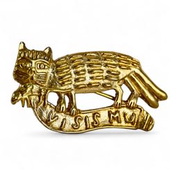 Two-tailed cat, medieval pilgrim badge