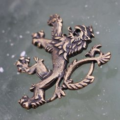 CZECH LION, Bohemia, bronze pendant