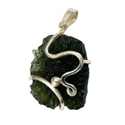 LIPNO, silver pendant with Czech Moldavite Ag 925