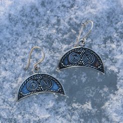 LUNITSA Boucles d'oreilles Great Moravia argent