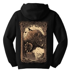 WILD BOAR SPIRIT, Hoodie, Naav zipper