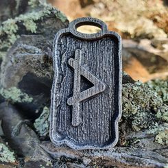 Thurisaz - Pendentif Rune Zinc