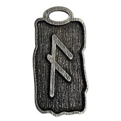 ANSUZ - Rune Pendant, zinc