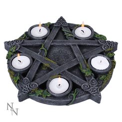 Wiccan Pentagram, candleholder