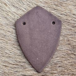 Leather Scale - shield, 1 piece, brown
