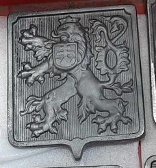 Czechoslovak state emblem for trains - cast iron - 1918-1938