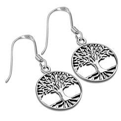 Tree of Life, silver earrings 925/1000