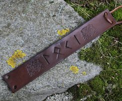 LOKI, bracelet, brown, cowhide leather