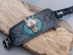 WARG - viking wolf leather bracelet