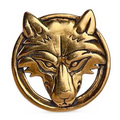 WOLF, concho pour cuir, bronze
