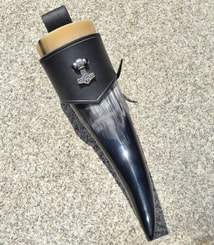 THOR'S HAMMER, leather horn holder