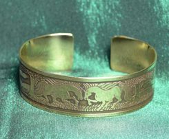 UNICORN, brass bangle, Made in Ireland