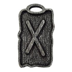 GEBO - amulette des runes zinc argent antique