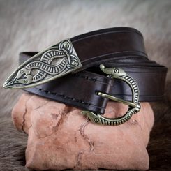 VIKING BELT, Borre Beast, leather brown