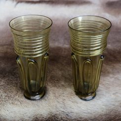 BIRKA, set de 2 gobelets Viking, verre forestier