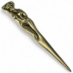 Muse - Art Nouveau letter opener, brass