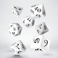 Dice Set Classic RPG White &amp; black