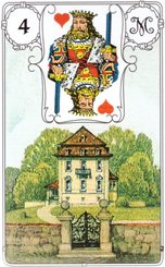 Traditionelle Lenormand-Karten - rote Eulen