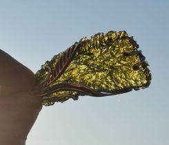 ORBITUS, raw moldavite pendant, sterling silver