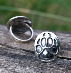 WOLF TRACK, ring, sterling silver