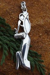 ANCIENT CELTIC STAG, silver pendant