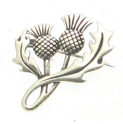 CHARDON ÉCOSSAIS - broche en argent, Ag 925