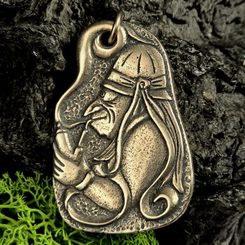 CARP - fish, fishing pendant, silver 925