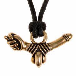 Phallus romain, pendentif en bronze