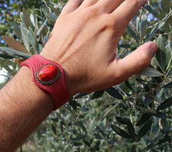 LOKI, bracelet, black, cow leather