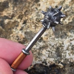 Morning Star, mace, medieval pendant