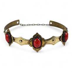 Medieval crown, brass, glass