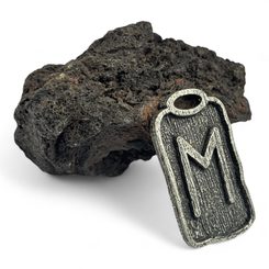 NAUTHIZ Rune Pendant Zinc ant. brass