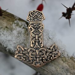 MJÖLNIR Thors Hammer Bronze Anhänger