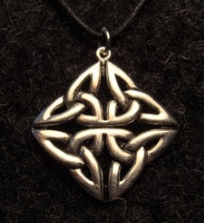 4 ELEMENTS, silvered necklace