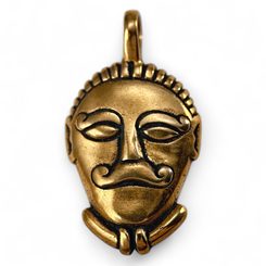 CELTIC HEAD, bronze pendant