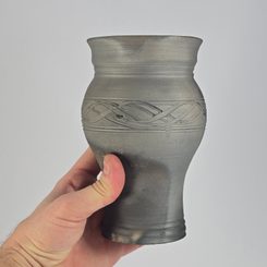 Medieval wooden tankard