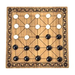 Alquerque, das mittelalterliche Spiel der Könige - Spielbrett und Spielsteine