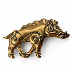 COLLACH - Celtic Boar pendant, bronze