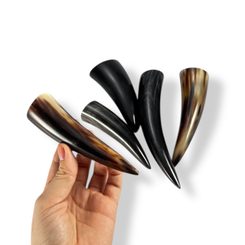 Drinking horn stand, forged leaf