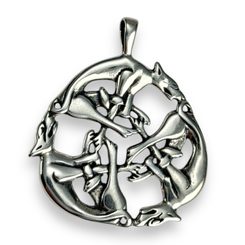 CELTIC WOLVES - pendant, silver 925