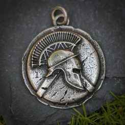 SPARTA, Spartan warrior, pendant, zinc