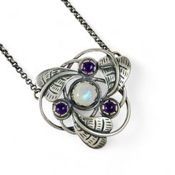 BATTERSEA, luxury Brythonic jewel inspired by the find, amethysts, silver 925, 12 g