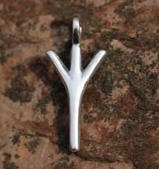 ALGIZ, silver pendant