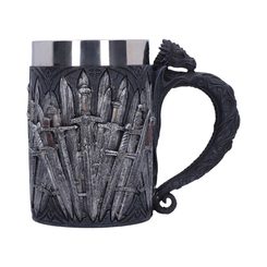 Medieval Sword Dragon Tankard Gothic Fantasy Mug