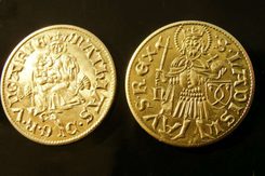 Ducat of Matthias Corvinus - brass replica