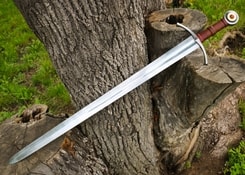 CAROLUS REX, mittelalterliches Schwert geschmiedet, scharfe Replik
