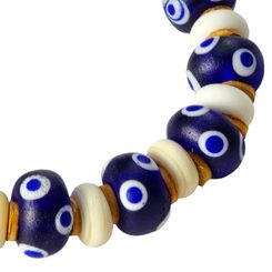 KELTISCHE GLASPERLE, gelb mit Ösen, Replik