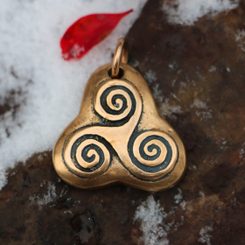 TRISKEL Celtic Pendant from bronze