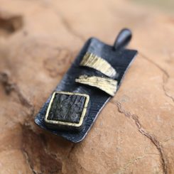 Levona Silver MOLDAVITE Ring